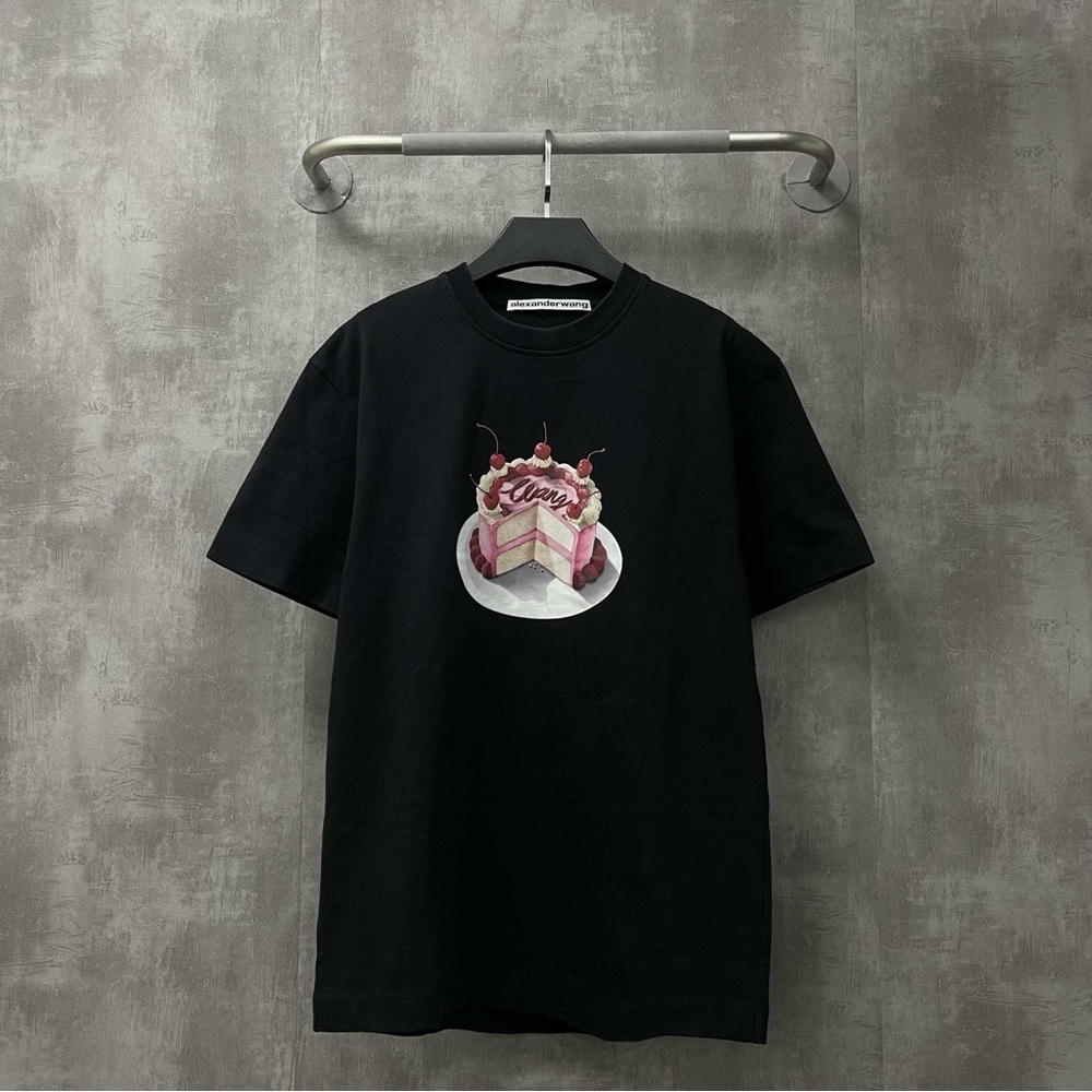 Authentic Alexander Wang Black Graphic T-Shirt